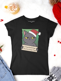 TRICOU CRACIUN PISICA I KNOCKED OVER THE CHRISTMAS TREE 2