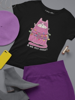 TRICOU CRACIUN PISICA IS THIS JOLLY ENOUGH DETALIU