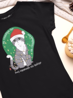 TRICOU CRACIUN PISICA OH CHRISTMAS TREE 3