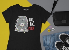 TRICOU CRACIUN PISICI HO HO NO DETALIU