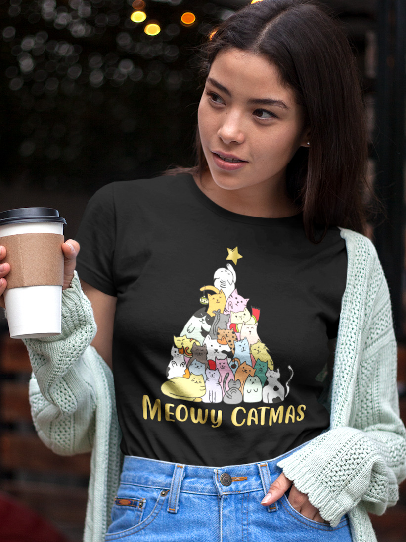 Tricou Brad Felin Meowy Catmas