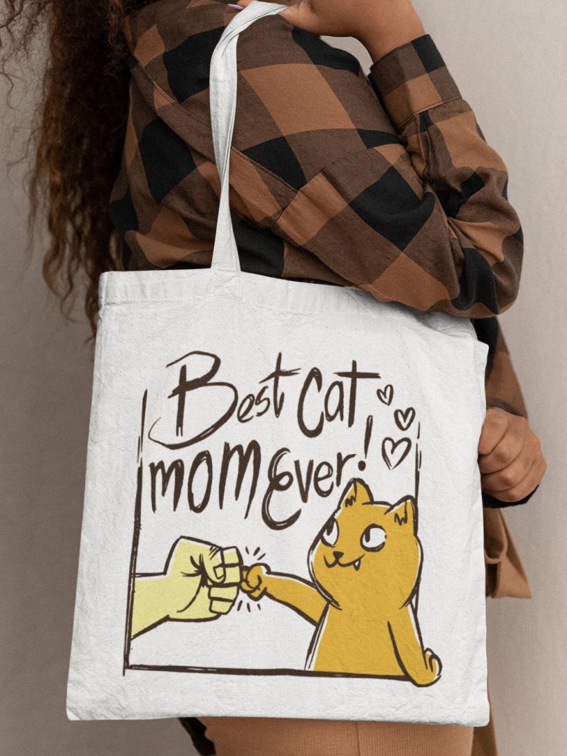 Sacoșă cu Pisică Best Cat Mom