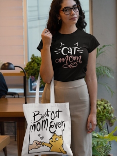 SACOSA PISICA BEST CAT MOM EVER V DETALIU