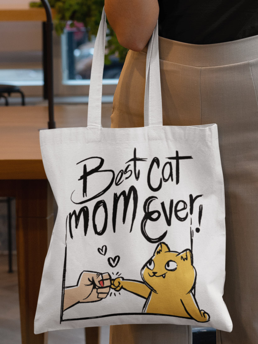 Sacoșă cu Pisică Best Cat Mom