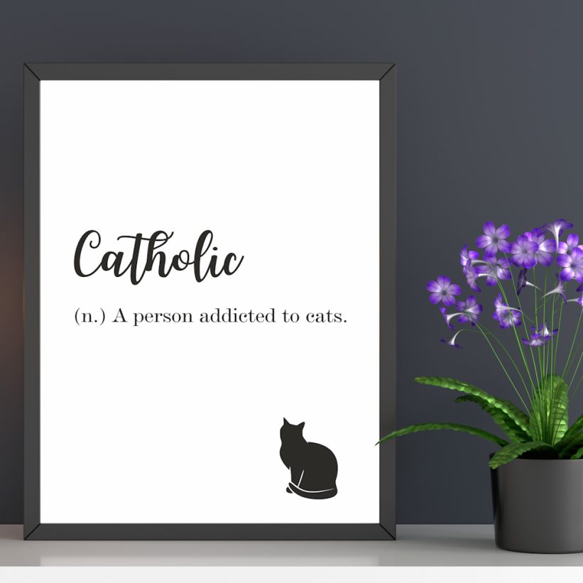 Tablou cu Pisică Catholic