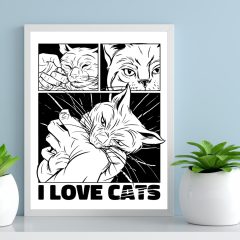 TABLOU CU PISICI COMICS