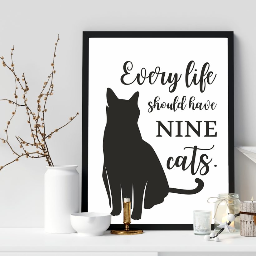Tablou cu Pisică Nine Cats