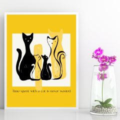 TABLOU CU PISICI PERFECT TIME