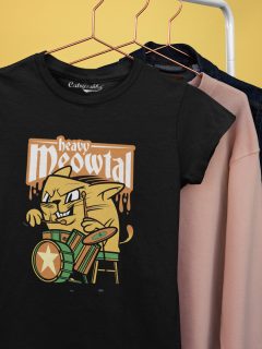 TRICOU DAMA HEAVY MEOWTAL 2