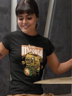 TRICOU DAMA HEAVY MEOWTAL