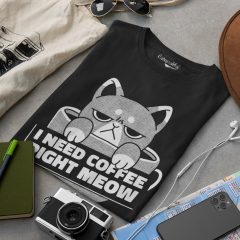 TRICOU PISICA COFFEE RIGHT MEOW 2