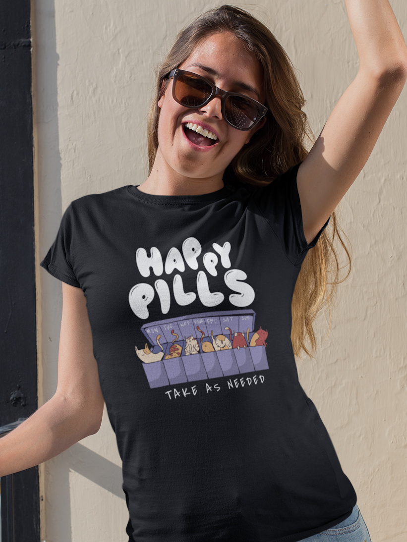 Tricou Pisici Happy Pills