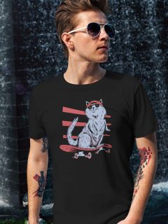 TRICOU SKATER CAT