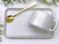 CEASCA CU FARFURIE ALBA YOU ME AND THE CAT