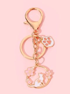 BRELOC PISICA FLOWER POWER