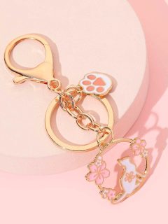 BRELOC PISICA FLOWER POWER