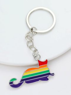 BRELOC PISICA RAINBOW
