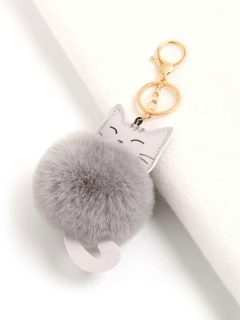 BRELOC PUFOS PISICA MAIA DETALIU