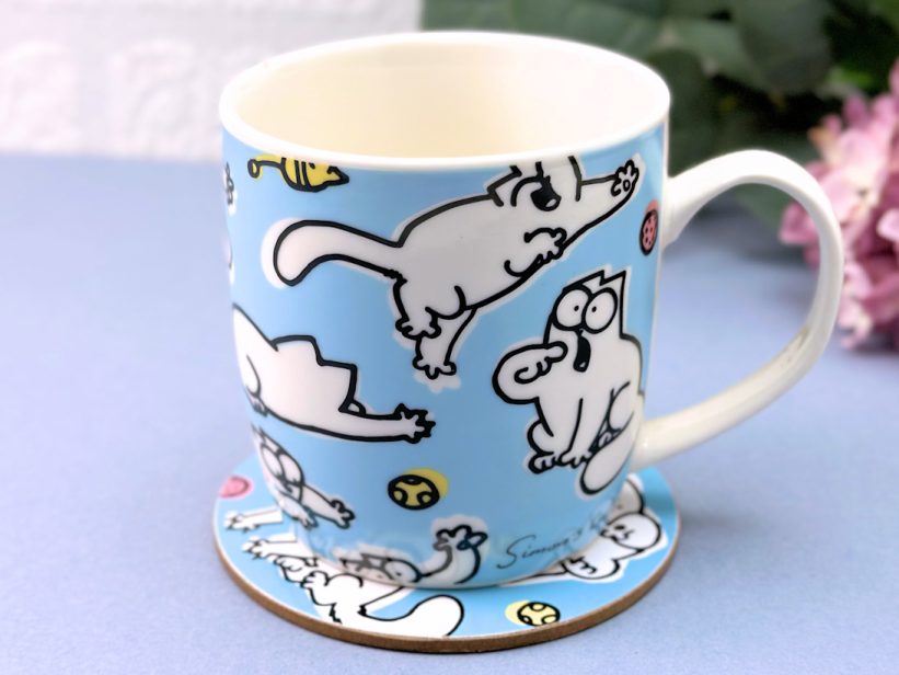 Cană și Coaster Simon's Cat Bleu