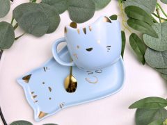 CEASCA PISICA CU FARFURIE BLEU LUCA