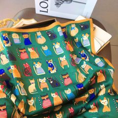 ESARFA CU PISICI VERDE