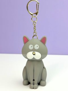 BRELOC MIORLAITOR PISICA GRI DESCHIS