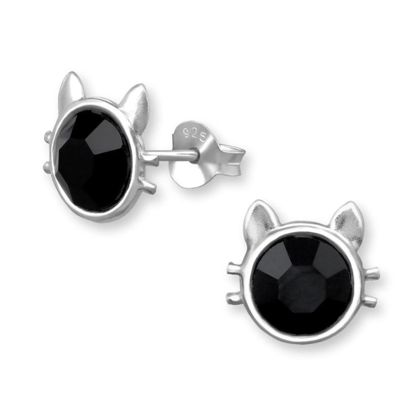 Cercei Pisică Black Crystal