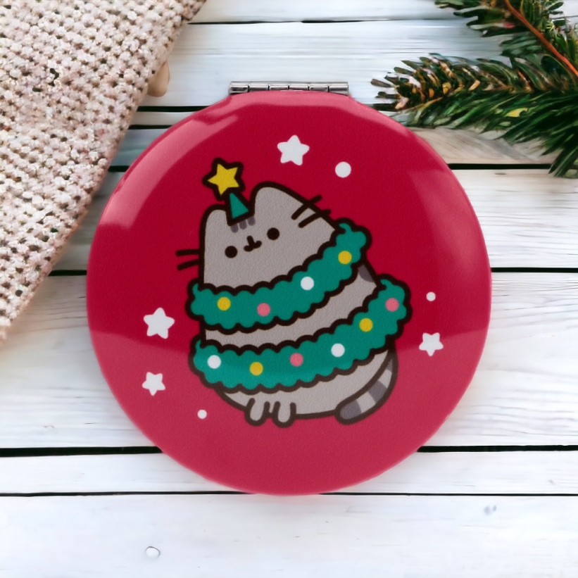 Oglindă de buzunar Pusheen Christmas - Roșie