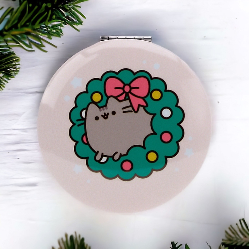 Oglindă de buzunar Pusheen Christmas - Roz Pal