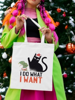 SACOSA CU PISICI DE CRACIUN I DO WHAT I WANT
