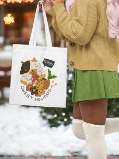 SACOSA CU PISICI DE CRACIUN SWEET HOLIDAYS YUMMY