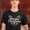 TRICOU BARBATI MEOWY CHRISTMAS NEGRU