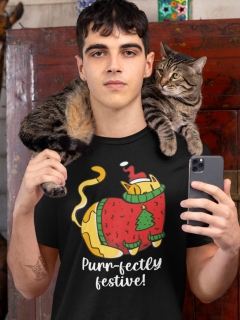 TRICOU BARBATI PURRFECTLY FESTIVE