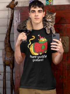 TRICOU BARBATI PURRFECTLY FESTIVE