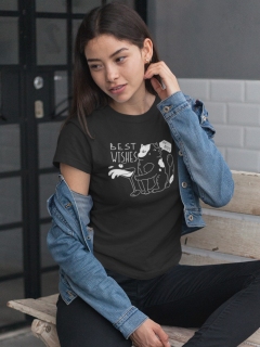 TRICOU DAMA BEST WISHES BLACK