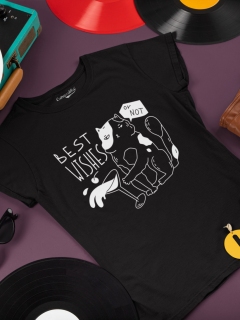 TRICOU DAMA BEST WISHES BLACK