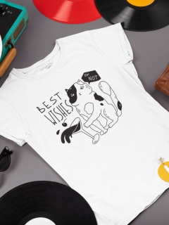 TRICOU DAMA BEST WISHES WHITE