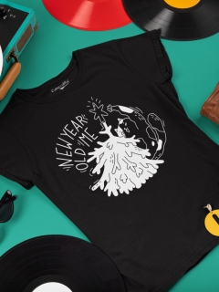 TRICOU DAMA NEW YEAR OLD ME BLACK