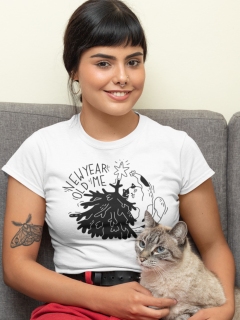 TRICOU DAMA NEW YEAR OLD ME WHITE