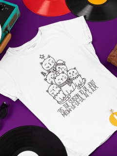 TRICOU DAMA TIS THE SEASON WHITE
