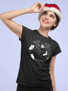 TRICOU ENJOY THE HOLIDAYS BLACK