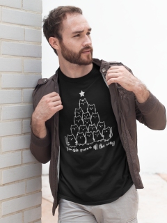 TRICOU JINGLE PURRS ALL THE WAY BLACK