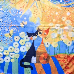 ESARFA CU PISICI SILK FEEL H