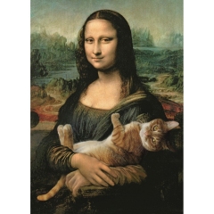 PUZZLE PIESE X MONA LISA AND PURRING KITTY