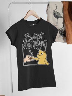 TRICOU NEGRU BEST CAT MOM EVER