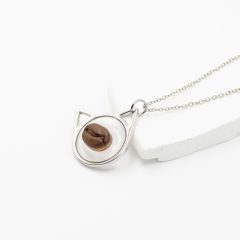 COLIER PISICA BOABA DE CAFEA ()